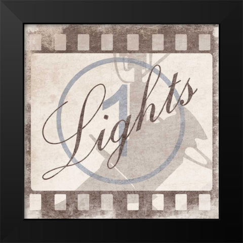 Lights Black Modern Wood Framed Art Print by Grey, Jace