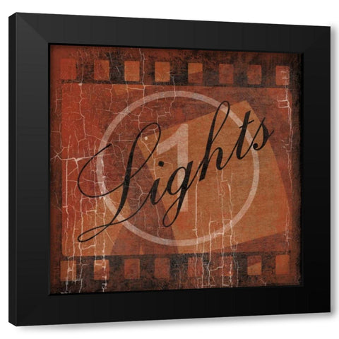 Cinema red Black Modern Wood Framed Art Print with Double Matting by Grey, Jace