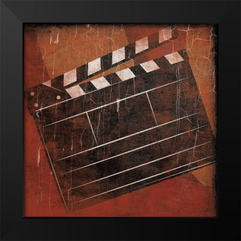 Cinema red Black Modern Wood Framed Art Print by Grey, Jace