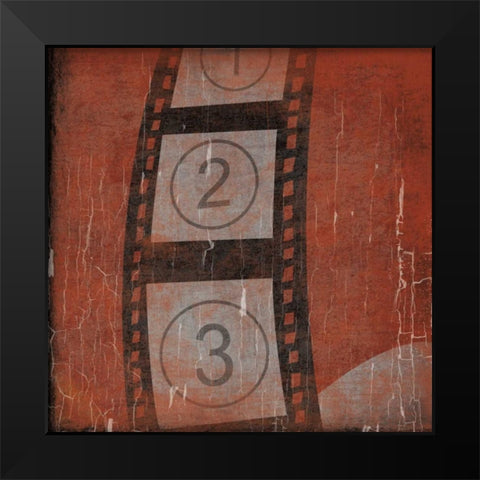 Cinema red Black Modern Wood Framed Art Print by Grey, Jace
