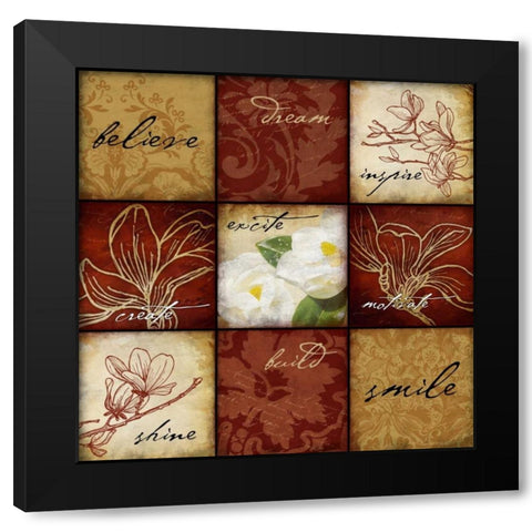 dream Black Modern Wood Framed Art Print by Grey, Jace