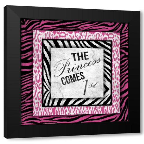 Princess Black Modern Wood Framed Art Print with Double Matting by Grey, Jace