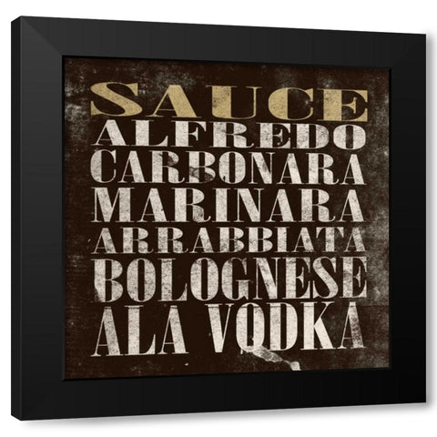 Sauce Black Modern Wood Framed Art Print with Double Matting by Grey, Jace