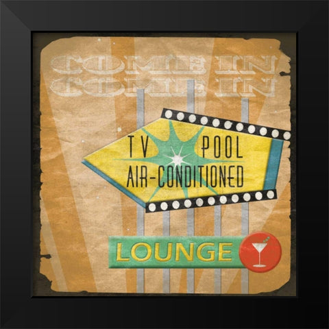 TV Black Modern Wood Framed Art Print by Grey, Jace