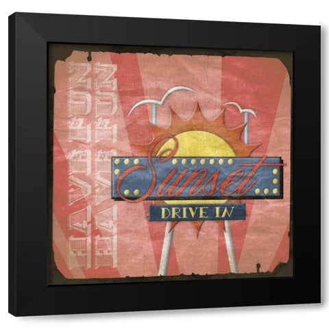 Sunset Black Modern Wood Framed Art Print by Grey, Jace