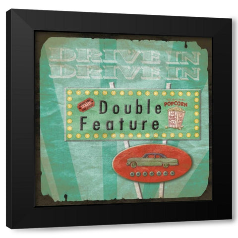 Double Feature Black Modern Wood Framed Art Print with Double Matting by Grey, Jace