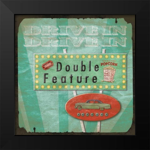 Double Feature Black Modern Wood Framed Art Print by Grey, Jace