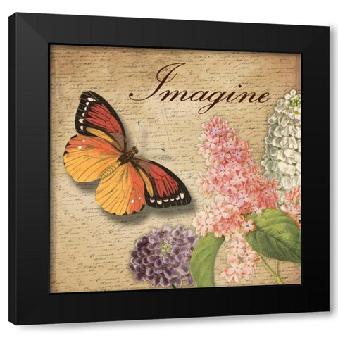 Imagine Black Modern Wood Framed Art Print with Double Matting by Grey, Jace