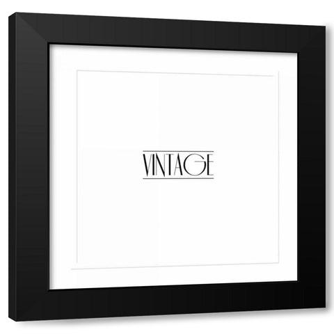 Vintage Black Modern Wood Framed Art Print with Double Matting by Grey, Jace