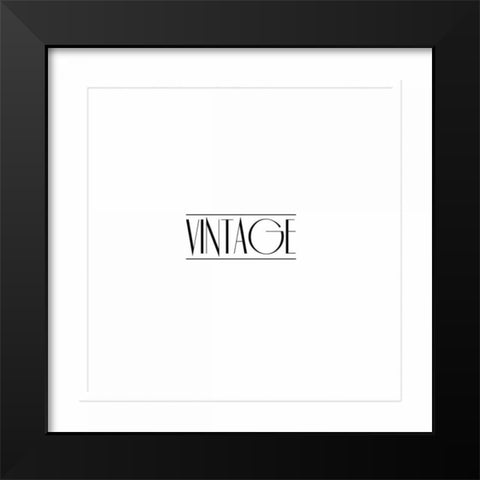 Vintage Black Modern Wood Framed Art Print by Grey, Jace