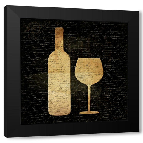 Wine Shadows A2 Black Modern Wood Framed Art Print by Grey, Jace