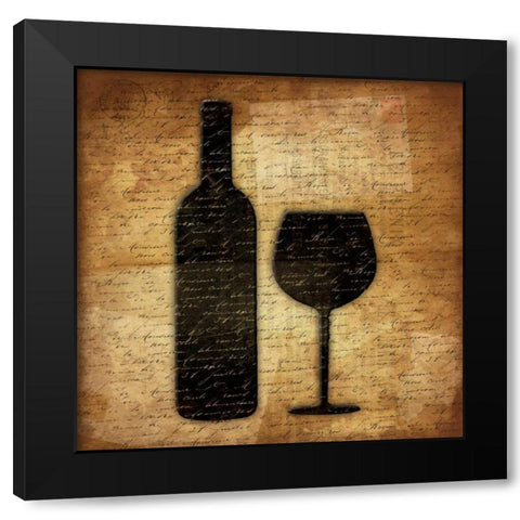 Wine Shadows A Black Modern Wood Framed Art Print with Double Matting by Grey, Jace
