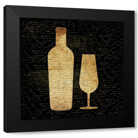 Wine Shadows C2 Black Modern Wood Framed Art Print by Grey, Jace