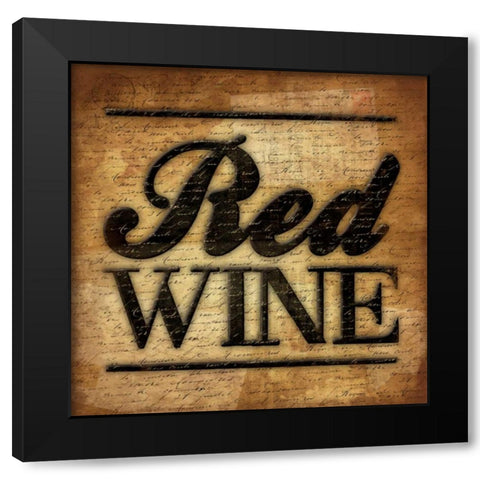 Red Wine A2 Black Modern Wood Framed Art Print by Grey, Jace