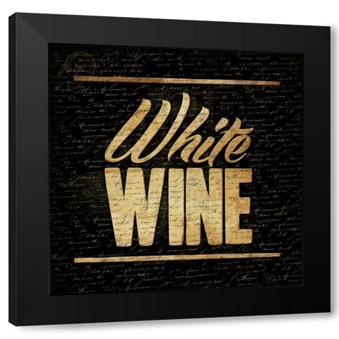 White Wine B Black Modern Wood Framed Art Print with Double Matting by Grey, Jace