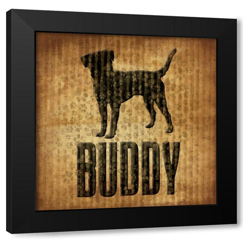 Buddy Black Modern Wood Framed Art Print with Double Matting by Grey, Jace