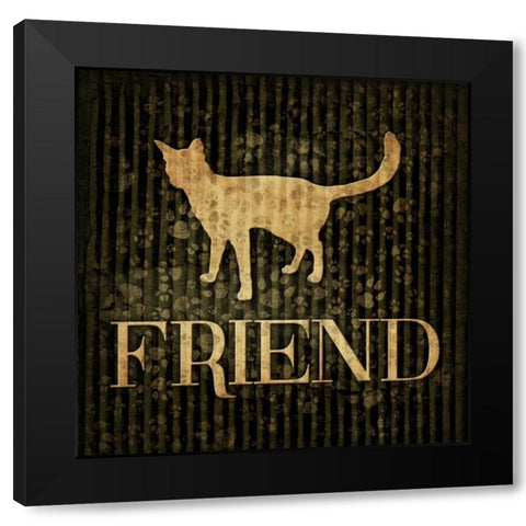 Friend Black Modern Wood Framed Art Print by Grey, Jace