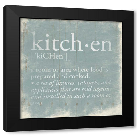 Kitchen Definition 2 Black Modern Wood Framed Art Print by Grey, Jace