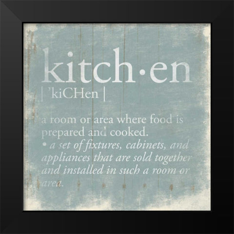 Kitchen Definition 2 Black Modern Wood Framed Art Print by Grey, Jace