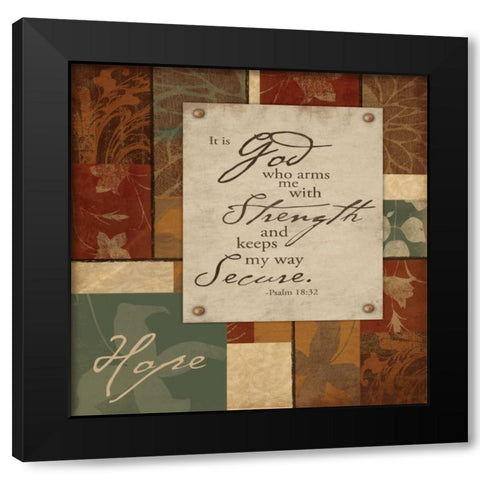 Hope Black Modern Wood Framed Art Print by Grey, Jace