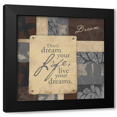 Dream Black Modern Wood Framed Art Print by Grey, Jace