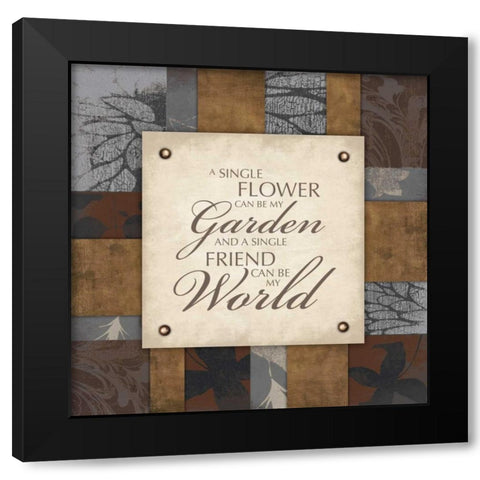 Garden Black Modern Wood Framed Art Print by Grey, Jace