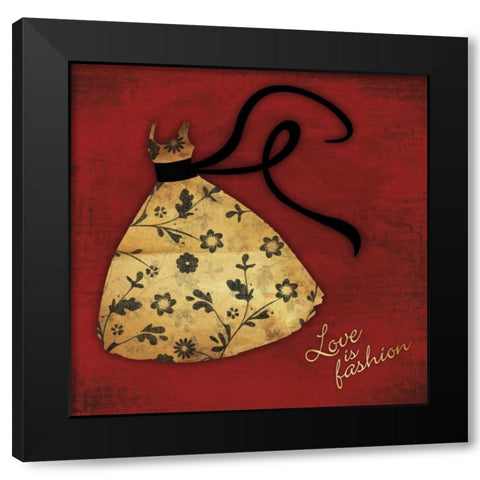 Love Is Fashion Black Modern Wood Framed Art Print with Double Matting by Grey, Jace