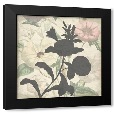 Floral Silo Mate Black Modern Wood Framed Art Print with Double Matting by Grey, Jace