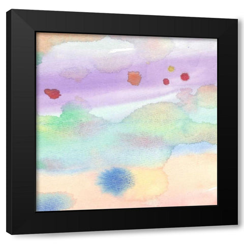 Watercolored Mate Black Modern Wood Framed Art Print with Double Matting by Grey, Jace