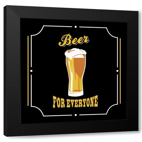 Beer 2 Black Modern Wood Framed Art Print by Grey, Jace