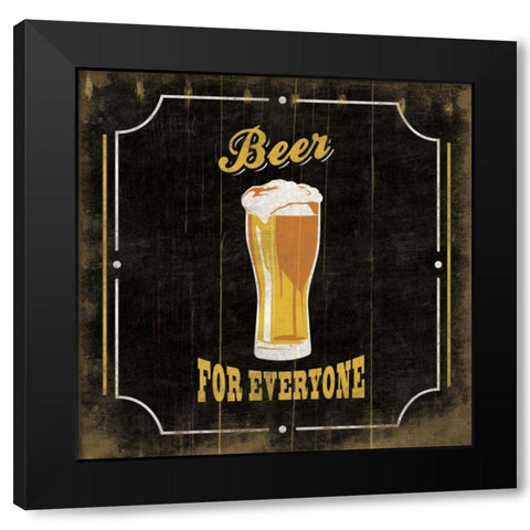 Beer Black Modern Wood Framed Art Print by Grey, Jace