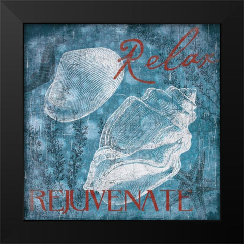 Shell Bubbles 1 Black Modern Wood Framed Art Print by Grey, Jace