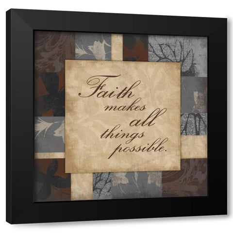 Faith Black Modern Wood Framed Art Print by Grey, Jace