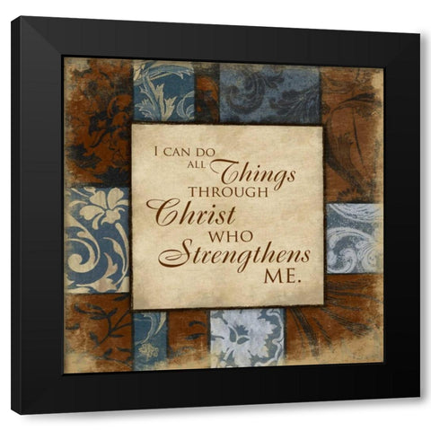 Strengthens Black Modern Wood Framed Art Print by Grey, Jace