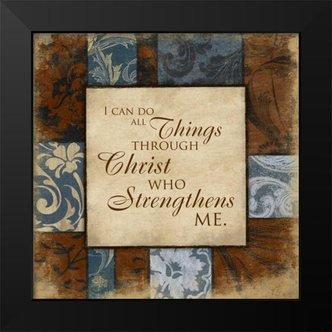 Strengthens Black Modern Wood Framed Art Print by Grey, Jace