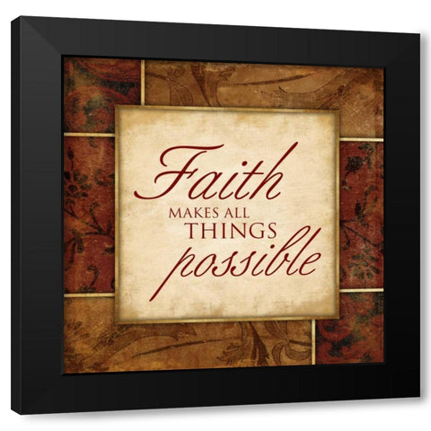 Faith Black Modern Wood Framed Art Print by Grey, Jace