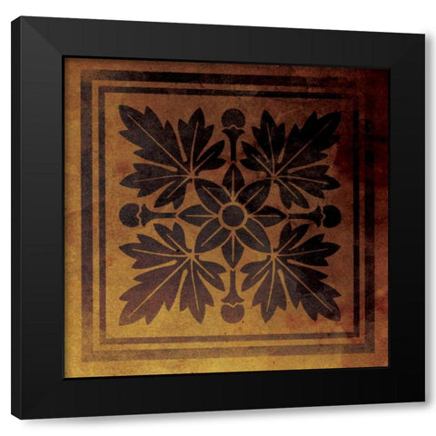 Pattern Patch Mate Single 2 Black Modern Wood Framed Art Print by Grey, Jace