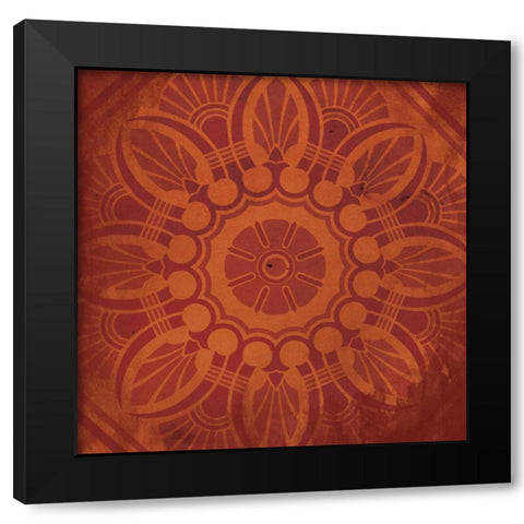 Pattern Patch Mate Single 3 Black Modern Wood Framed Art Print with Double Matting by Grey, Jace