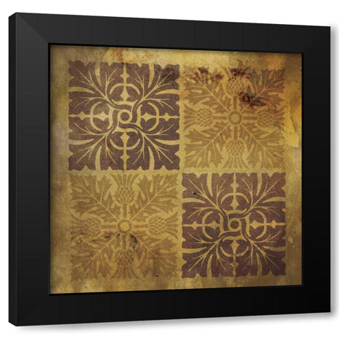 Pattern Patch Mate Single 6 Black Modern Wood Framed Art Print with Double Matting by Grey, Jace