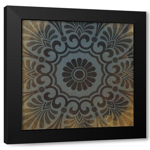 Pattern Patch  Mate Single 8 Black Modern Wood Framed Art Print by Grey, Jace