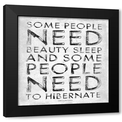Hibernate Black Modern Wood Framed Art Print with Double Matting by Grey, Jace