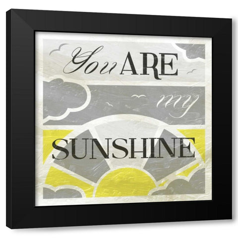 Sunshine Black Modern Wood Framed Art Print with Double Matting by Grey, Jace