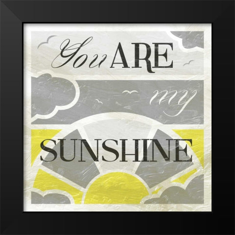Sunshine Black Modern Wood Framed Art Print by Grey, Jace