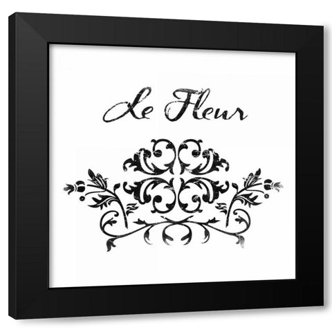 Le Fluer 1 Black Modern Wood Framed Art Print with Double Matting by Grey, Jace