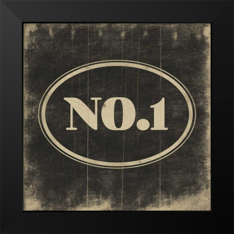 NO1 Black Black Modern Wood Framed Art Print by Grey, Jace