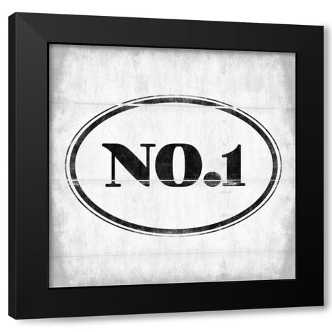 NO1 Black Modern Wood Framed Art Print with Double Matting by Grey, Jace