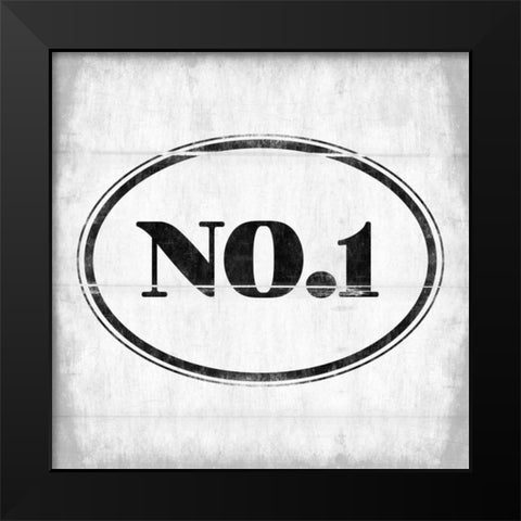 NO1 Black Modern Wood Framed Art Print by Grey, Jace