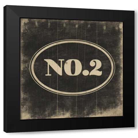 NO2 Black Black Modern Wood Framed Art Print with Double Matting by Grey, Jace
