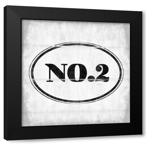 NO2 Black Modern Wood Framed Art Print with Double Matting by Grey, Jace