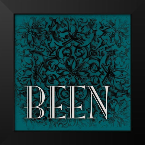 Dark Blue Been Black Modern Wood Framed Art Print by Grey, Jace